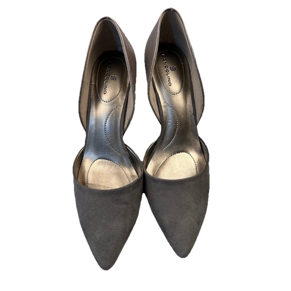 Bandolino Grenow D’Orsay Pointed Toe Pump Gray D38134 Size 6